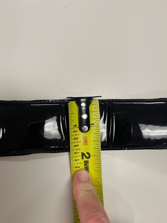 Source Unknown Black Patent Belt with Gold Ornate Buckle M/L main image 7